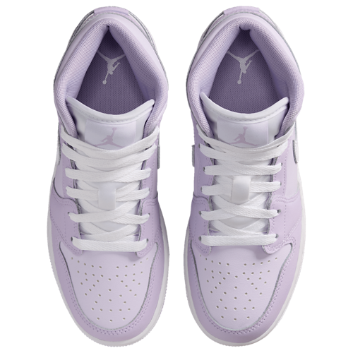 Girls' Grade School AJ 1 Mid White/Purple - View 4