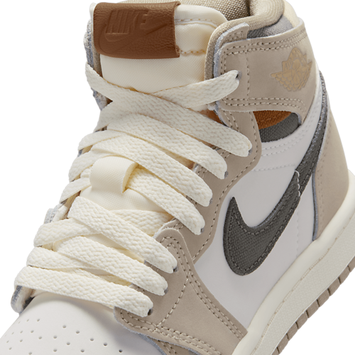 Girls' Preschool Retro 1 High OG Tan/White - View 7
