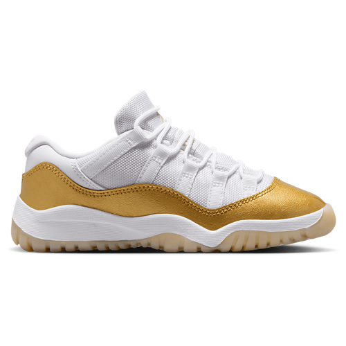 Girls' Preschool Retro 11 Low White/Gold - View 1