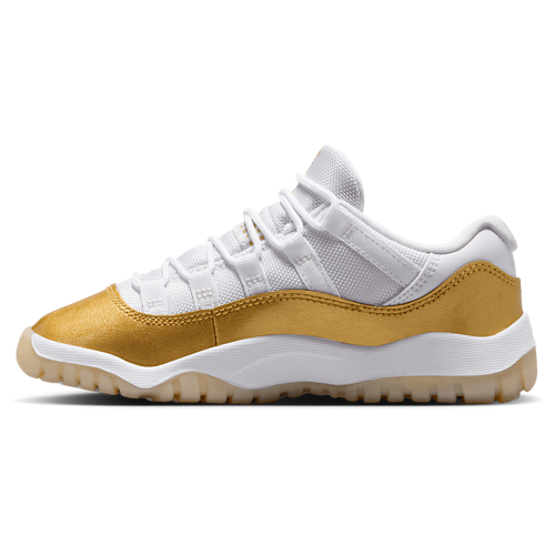 Girls' Preschool Retro 11 Low White/Gold - View 2