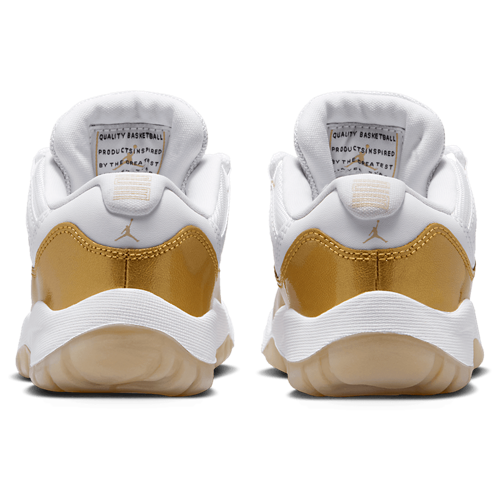 Girls' Preschool Retro 11 Low White/Gold - View 3