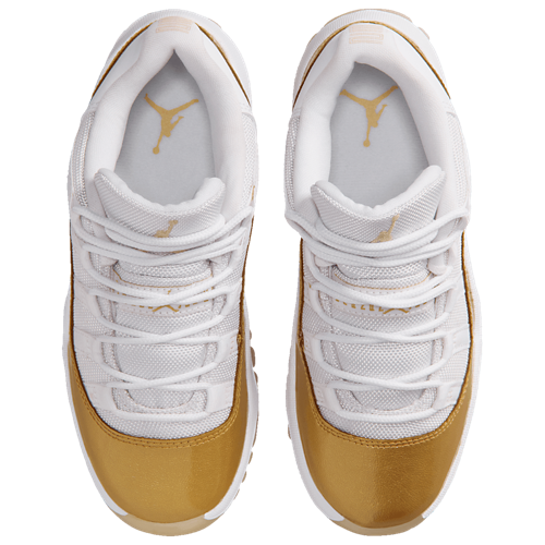 Girls' Preschool Retro 11 Low White/Gold - View 4