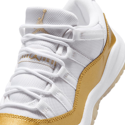 Girls' Preschool Retro 11 Low White/Gold - View 7