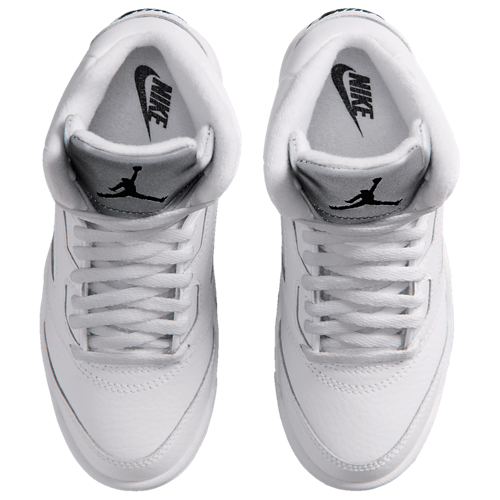 Boys' Preschool Retro 5 White/Silver/Black - View 4