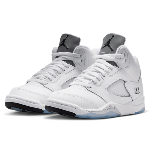 Boys' Preschool Retro 5 White/Silver/Black - View 6