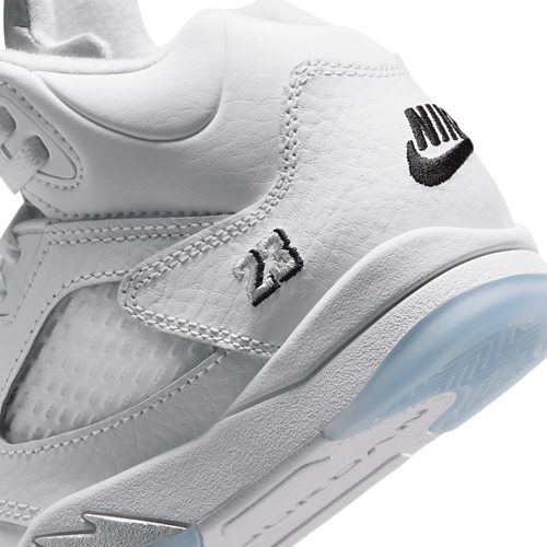 Boys' Preschool Retro 5 White/Silver/Black - View 8