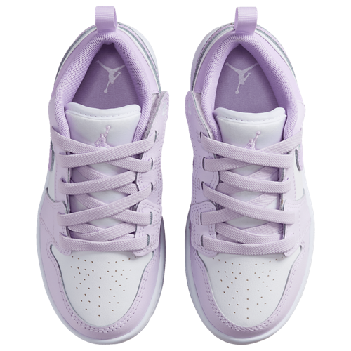 Girls' Preschool AJ 1 Low Barely Grape/White - View 4