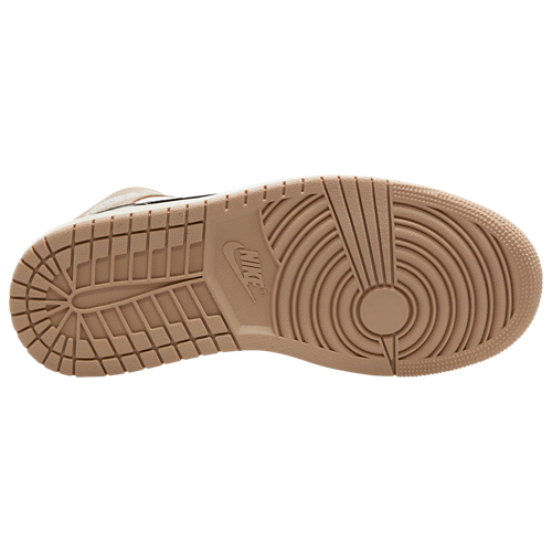 Women's AJ 1 Mid Black/Sail/Desert - View 4