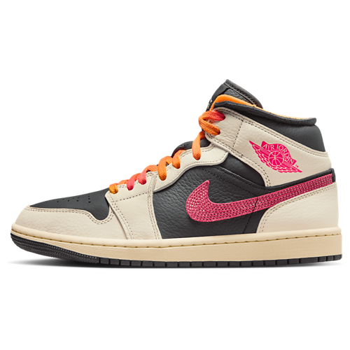 Women's 1 Mid SE EDG Black/Racer Pink/Pale Ivory - View 2