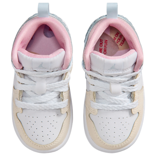 Girls' Toddler 1 Mid SE Fem Half Blue/Pale Ivory/White - View 4