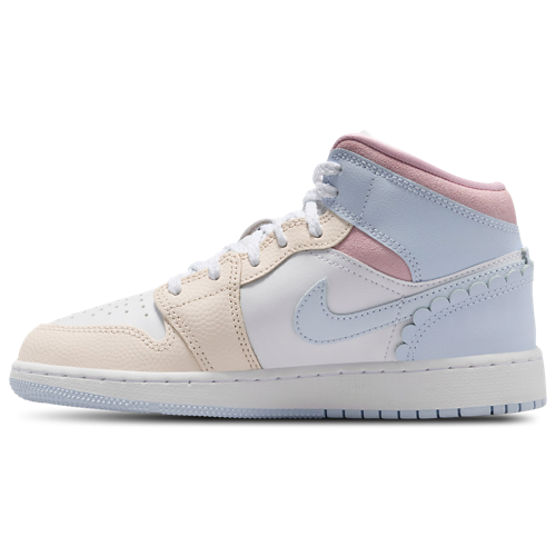 Girls' Grade School AJ 1 MID SE FEM Half Blue/Pale Ivory/White - View 2