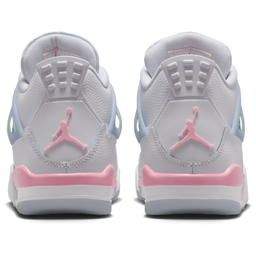 Girls' Grade School AJ 4 Retro Fem White/Medium Soft Pink/Half Blue - View 3