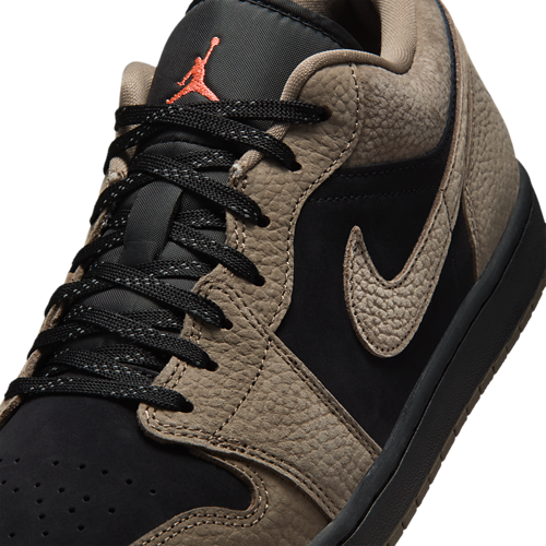 Men's 1 Low SE Black/Olive Grey/Light Wild Mango - View 7