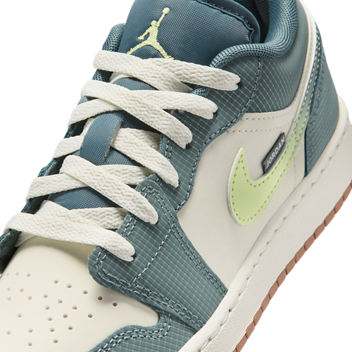 Boys' Grade School AJ 1 Low SE Light Lemon Twist/Hasta/Sea Glass - View 7