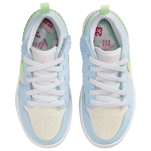 Girls' Preschool AJ 1 Low ALT SE Fem Vapor Green/Half Blue/Sail - View 4