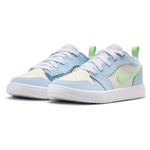 Girls' Preschool AJ 1 Low ALT SE Fem Vapor Green/Half Blue/Sail - View 6