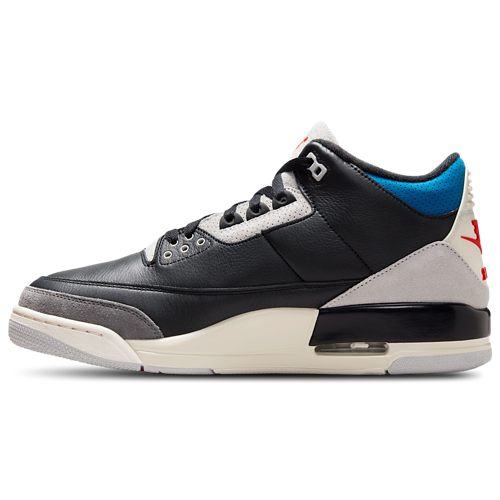 Men's AJ Retro 3 OG Black/Chile Red/Neutral Grey - View 2