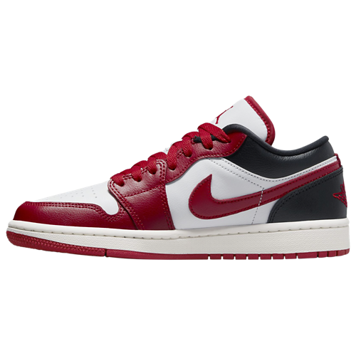 Women's AJ 1 Low Black/White/Red - View 3