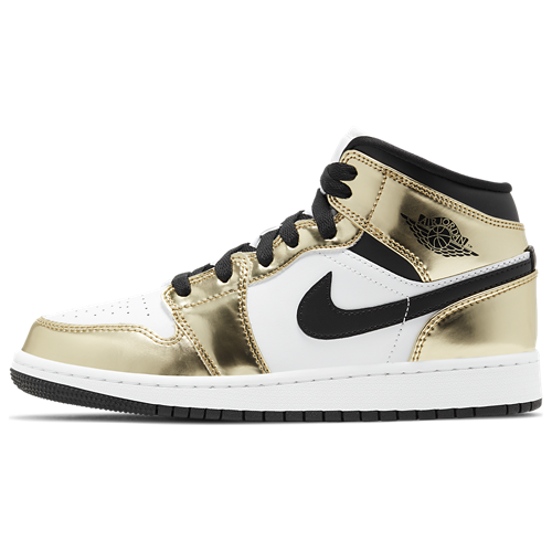 Boys' Grade School AJ 1 Mid SE White/Metallic Gold/Black - View 2