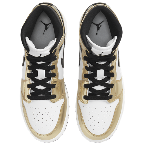 Boys' Grade School AJ 1 Mid SE White/Metallic Gold/Black - View 4