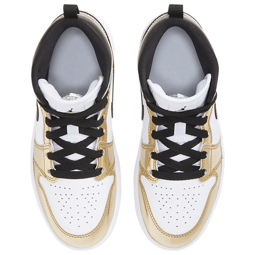 Boys' Preschool AJ 1 Mid SE Black/White/Metallic Gold - View 4