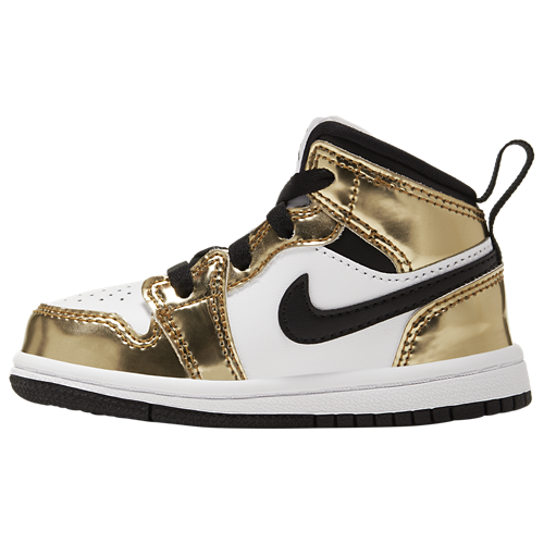 Boys' Toddler AJ 1 Mid SE Black/Metallic Gold/White - View 2