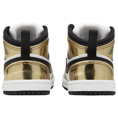 Boys' Toddler AJ 1 Mid SE Black/Metallic Gold/White - View 3