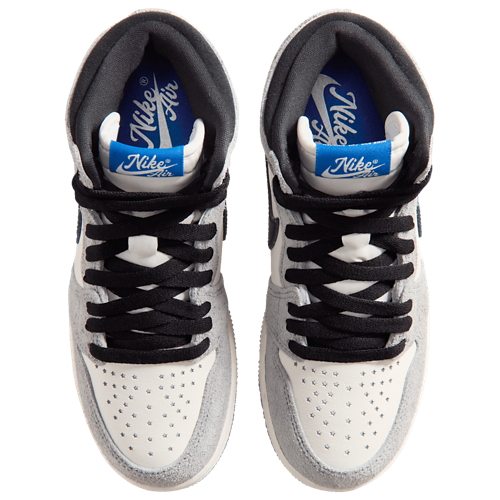 Boys' Grade School Retro 1 High OG Cool Grey/Black/Game Royal - View 4