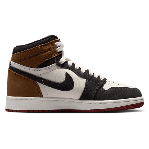 Boys' Grade School Retro 1 High OG Shadow Brown/Black - View 1