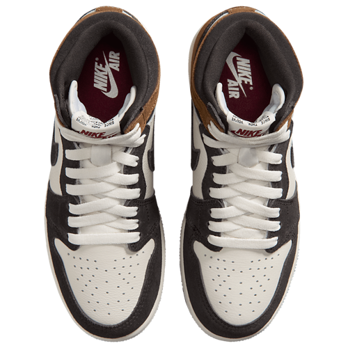 Boys' Grade School Retro 1 High OG Shadow Brown/Black - View 4