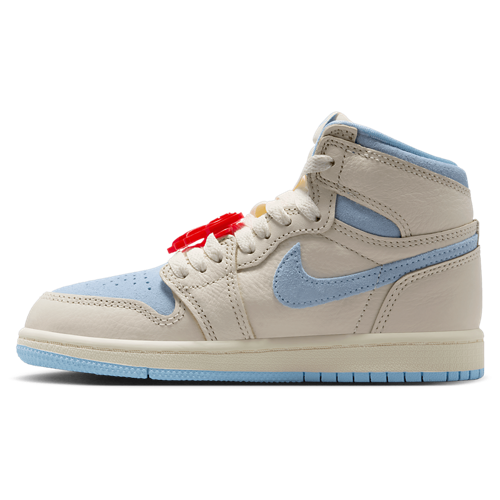 Girls' Preschool Retro 1 High OG Pale Ivory/Psychic Blue/Coconut Milk - View 2