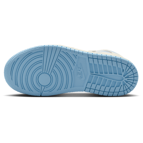 Girls' Preschool Retro 1 High OG Pale Ivory/Psychic Blue/Coconut Milk - View 5