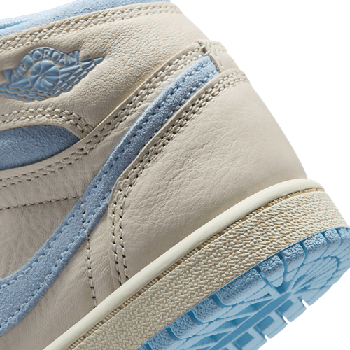 Girls' Preschool Retro 1 High OG Pale Ivory/Psychic Blue/Coconut Milk - View 8