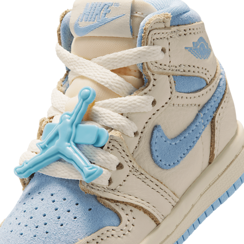Girls' Toddler Retro 1 HI OG Remastered Pale Ivory/Psychic Blue/Coconut Milk - View 7