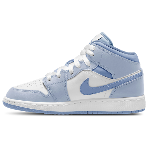 Boys' Grade School AJ 1 Mid Blue/White - View 2