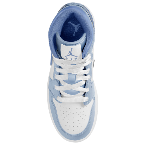 Boys' Grade School AJ 1 Mid Blue/White - View 3