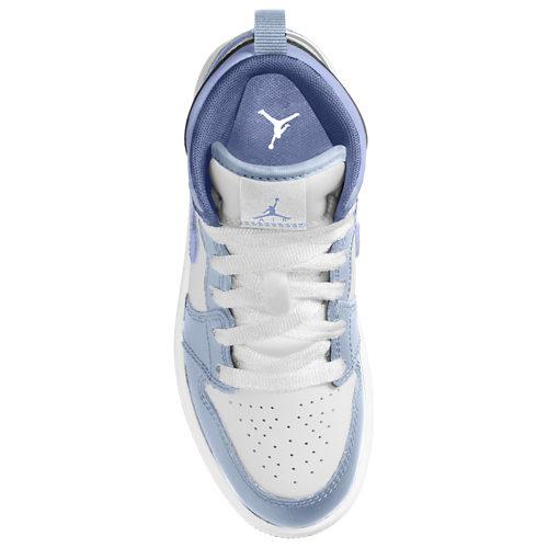 Girls' Preschool AJ 1 Mid White/Blue - View 3