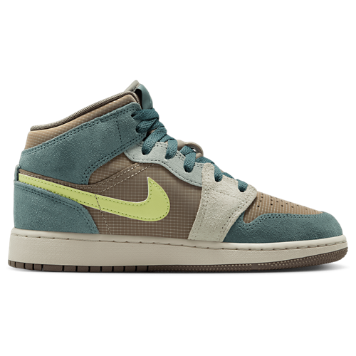 Boys' Grade School AJ 1 Mid SE Uni Khaki/Light Lemon Twist/Hasta - View 1