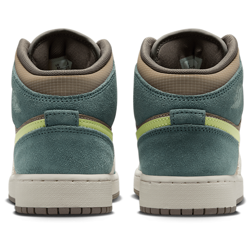Boys' Grade School AJ 1 Mid SE Uni Khaki/Light Lemon Twist/Hasta - View 3