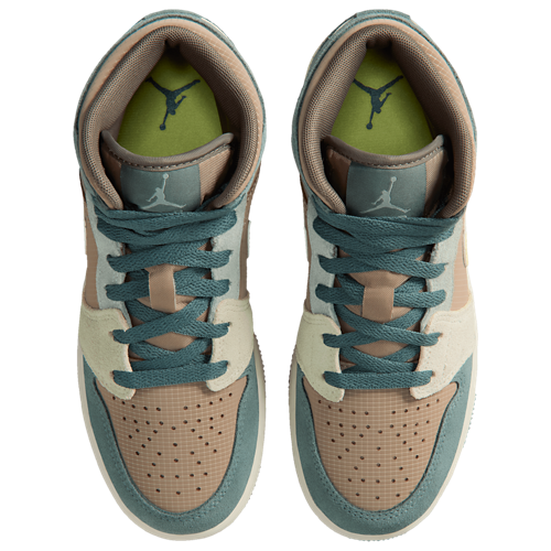 Boys' Grade School AJ 1 Mid SE Uni Khaki/Light Lemon Twist/Hasta - View 4
