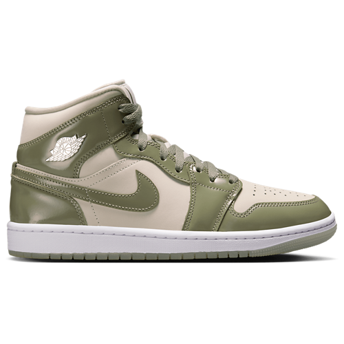 Women's AJ 1 Mid Silver/Seaglass - View 1
