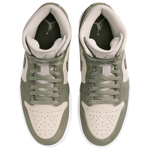 Women's AJ 1 Mid Silver/Seaglass - View 4