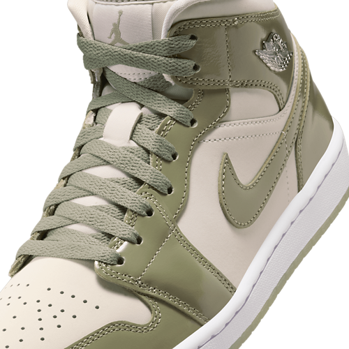 Women's AJ 1 Mid Silver/Seaglass - View 7