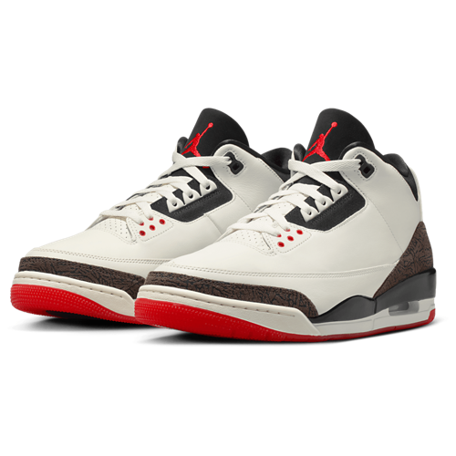 Men's AJ Retro 3 OG Black/White/Red - View 6