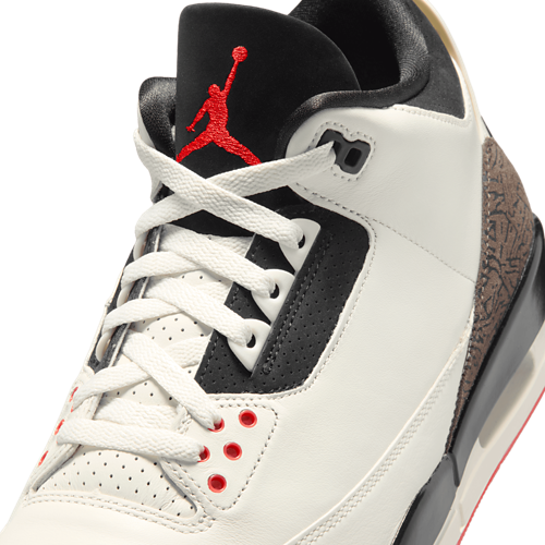 Men's AJ Retro 3 OG Black/White/Red - View 7