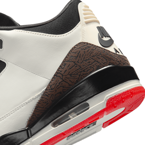 Men's AJ Retro 3 OG Black/White/Red - View 8