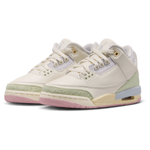 Boys' Grade School Retro 3 White/Pink/Green - View 6