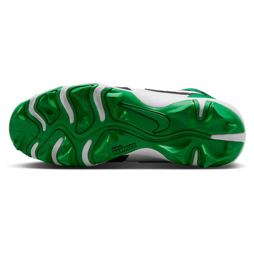Boys' Grade School AJ 1 Mid Cleats Black/Lucky Green - View 5
