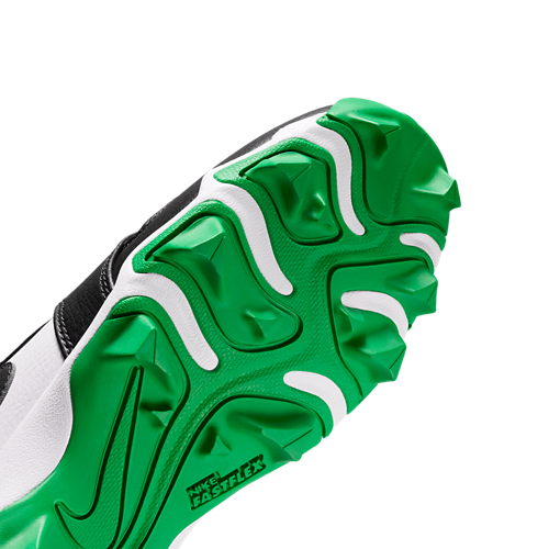 Boys' Grade School AJ 1 Mid Cleats Black/Lucky Green - View 9
