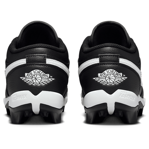 Boys' Grade School AJ 1 Low Cleats White/Black - View 3